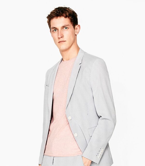 Standard Style Light Gray Men's Corporate Suit